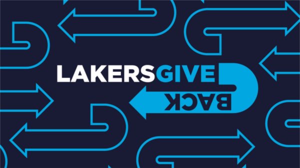 Lakers Give Back with arrows