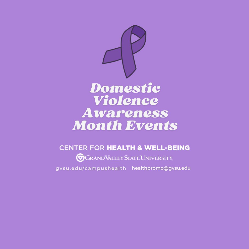 Domestic Violence Awareness Month Events, Center for Health and Well-being