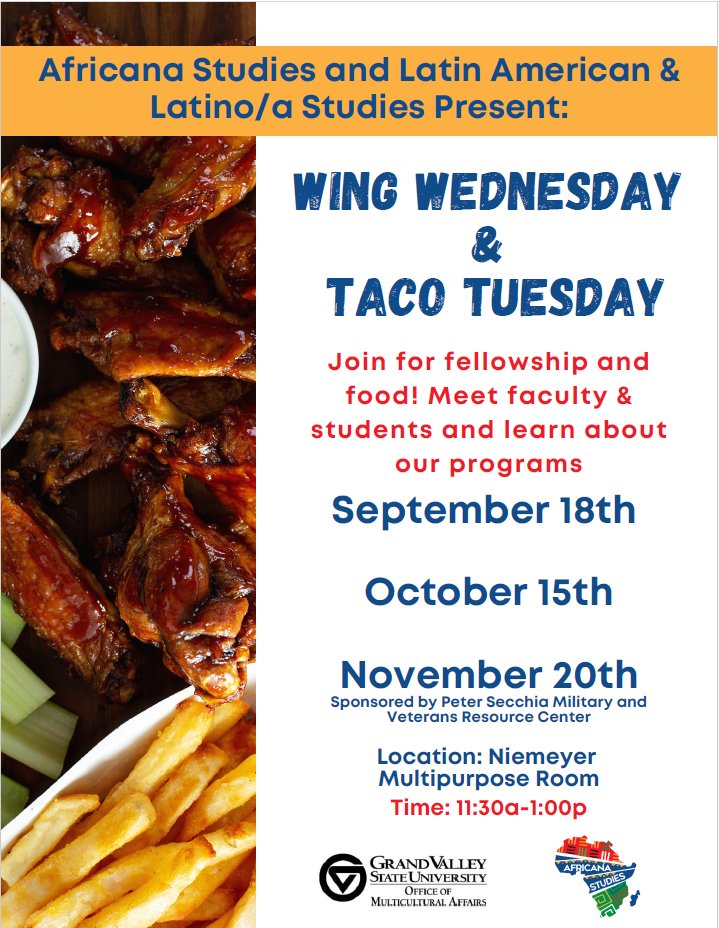 Wing Wednesday and Taco Tuesday Flyer