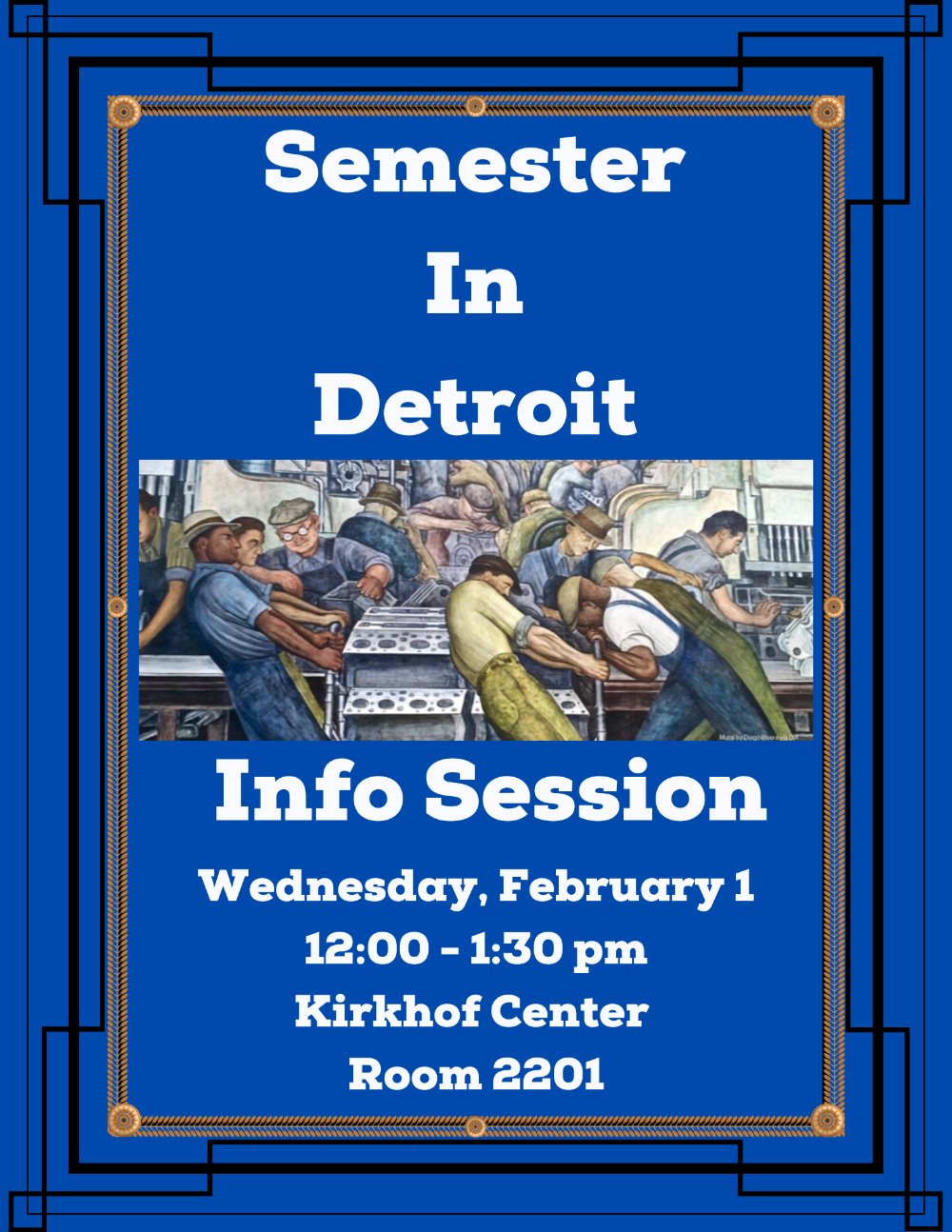 Semester in Detroit Info Session Flyer