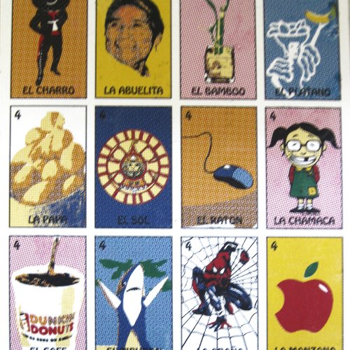 An image of a Loteria game board designed by a GVSU student.