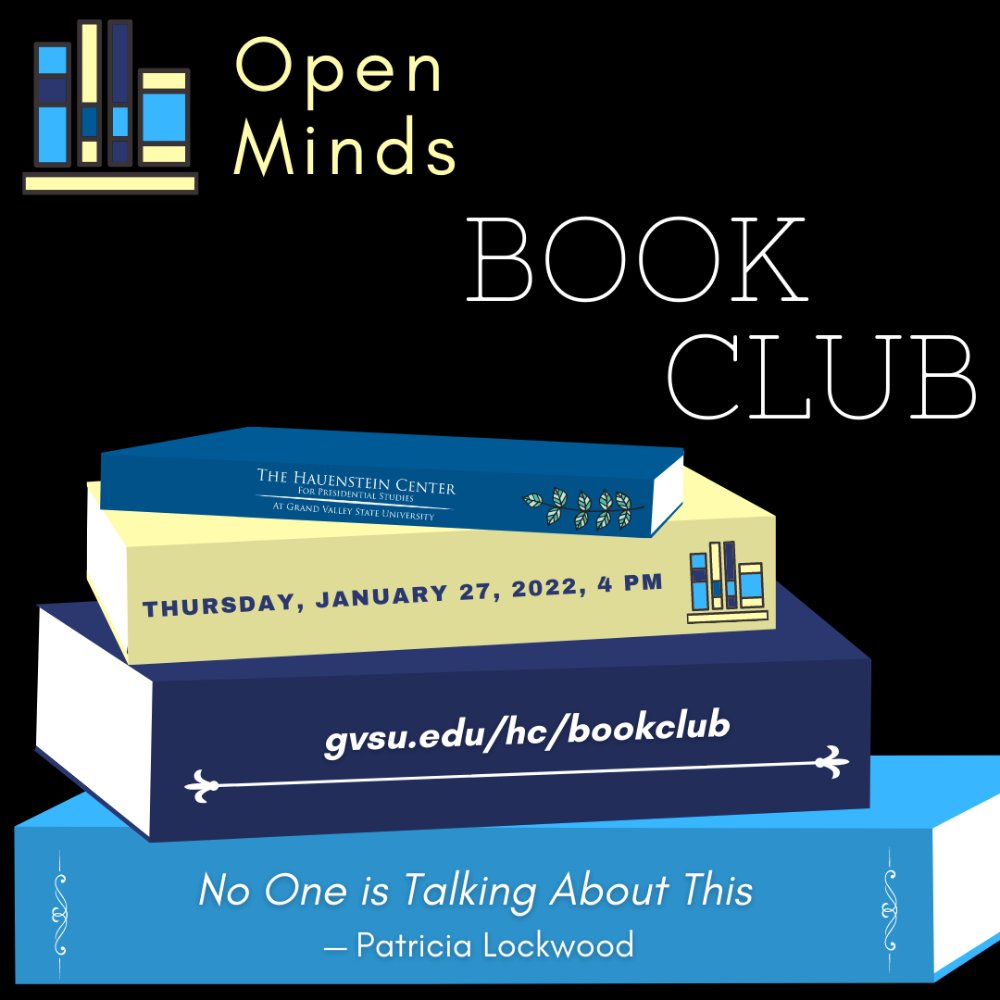 Open Minds Book Club Winter 2022 - Events Calendar - Grand Valley State University