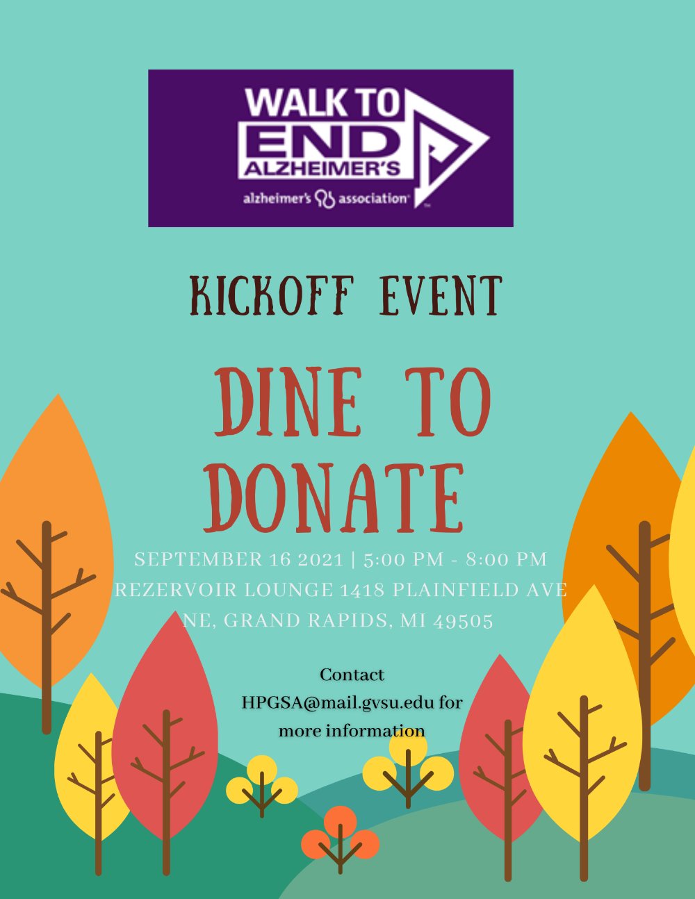 HPGSA Dine to Donate flyer