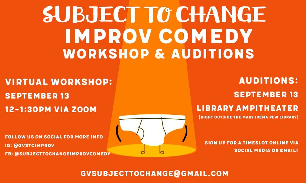 Virtual Workshop: Subject to Change Improv Comedy Team