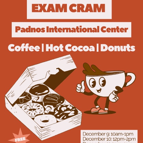 Exam Cram with Padnos International Center - Coffee, Hot Cocoa, Donuts