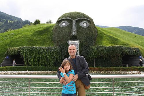 Kurt Ellenberger is pictured with his daughter in Europe. He is teaching and conducting research in Austria after receiving a Fulbright Scholar award.