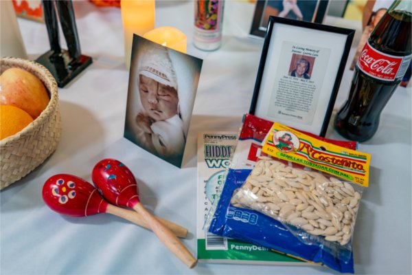 Guerra-Flores honored her grandfather, making sure to include Coke, seeds and a word search book next to his photo.