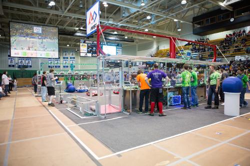 High school students from 40 teams are competing at the FIRST Robotics District Competition, March 20-21.