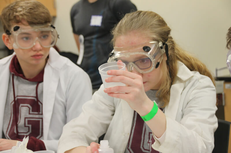 Students from Grandville schools participating in the "Experimental Design" challenge.