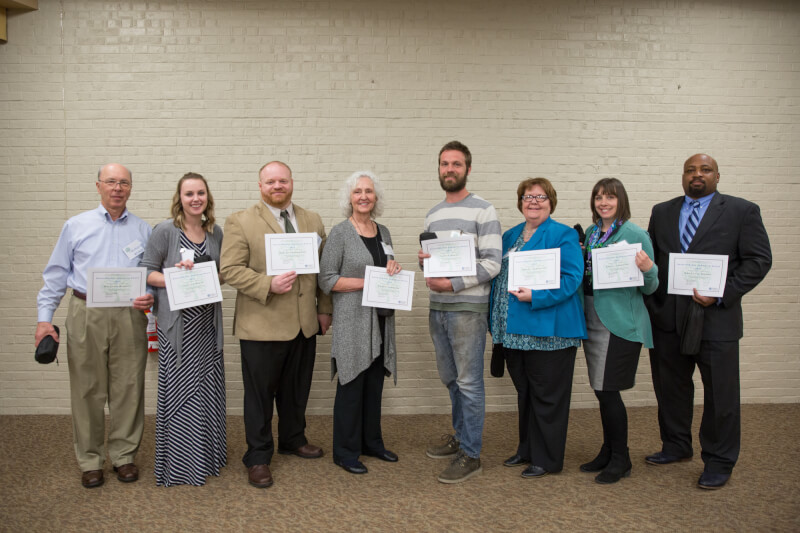 Community members who received a Sustainability Champion Award.