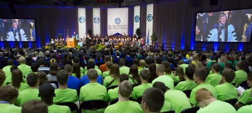 The 2013 Convocation is pictured. This year's event begins at 11:30 a.m. in the Fieldhouse.