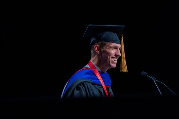 Chris Hammer '09 delivers his remarks as guest speaker.