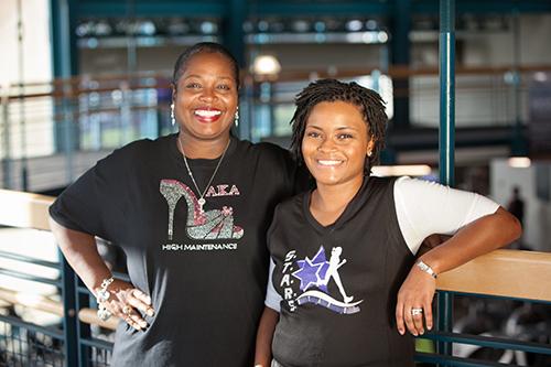 Pictured are, at left, Cassonya Carter and Tiesha Hogue-Shankin. They joined STARS, a group of African American women who exercise regularly together.