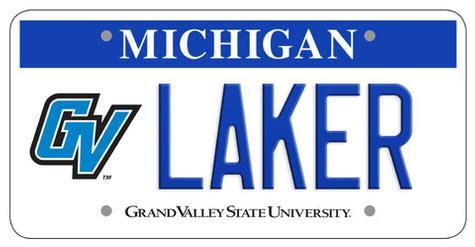 A sample of the new Grand Valley license plate design.