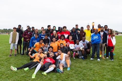 Photos by Christi Wiltenburg  Participants in the first international student soccer tournament are pictured.