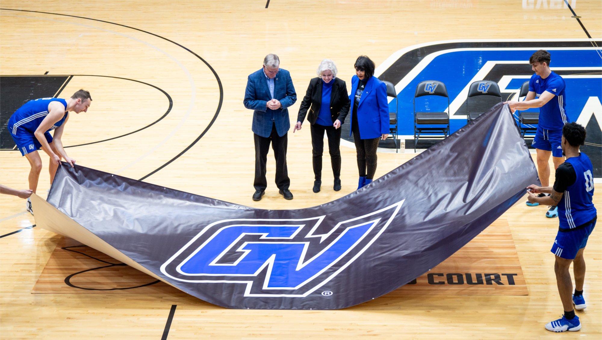 Fieldhouse Arena court named in honor of President Emeritus Thomas J ...