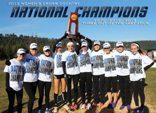 The women's cross country team is pictured after winning the NCAA Division II title Saturday in Washington.