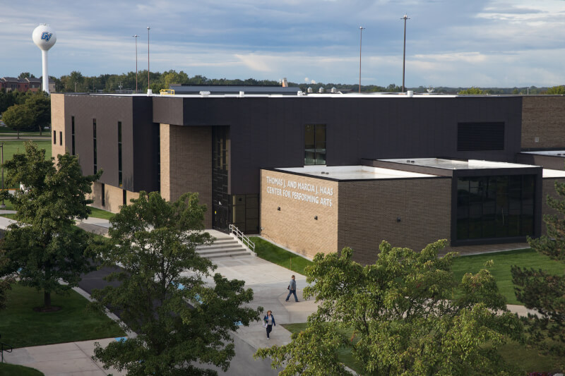 The Thomas J. and Marcia J. Haas Center for Performing Arts on the Allendale Campus has been awarded LEED® Silver certification by the U.S. Green Building Council.