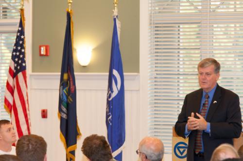 President Haas hosted the fifth annual Veterans Day breakfast for students, faculty and staff members who are active military members or veterans. 