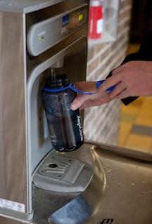 A grant from the Sustainability Reinvestment Fund brought water bottle filling stations to campus.