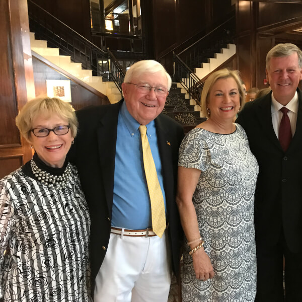From left: Nancy Lubbers, President Emeritus Don Lubbers, Susan Ford Bales, President Thomas J. Haas, Marcia Haas.