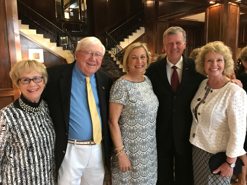 From left: Nancy Lubbers, President Emeritus Don Lubbers, Susan Ford Bales, President Thomas J. Haas, Marcia Haas.
