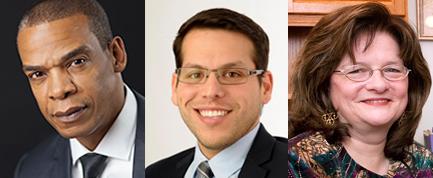 VP candidates are, from left, John Fitzgerald Gates, Jesse Bernal and Carmen Suarez.