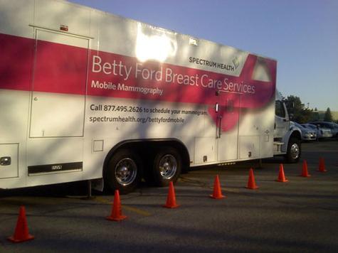 The Spectrum Health Betty Ford Breast Care Services truck. Photo courtesy Hannah Webb