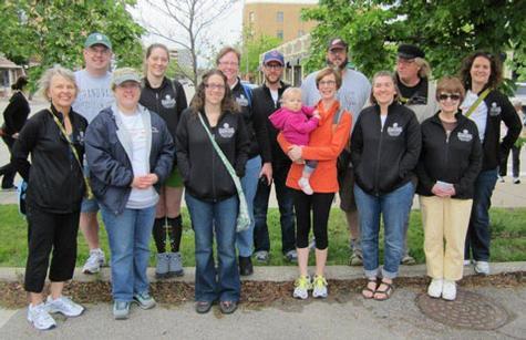 Pictured are staff members and friends of University Libraries who participated in the Hunger Walk for Access of West Michigan.