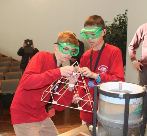 Students competing in the 2015 Science Olympiad Tournament. Photo by John Meyers.