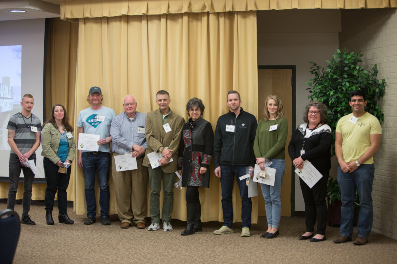 Community members who received a Sustainability Champion Award.