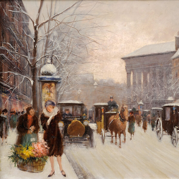 Image of painting depicting the holidays in France