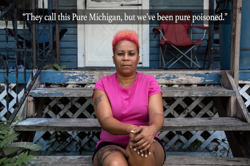 A sample of work from Valerie Wojo's senior photography series that highlights the residents of Flint impacted by the city's water crisis.