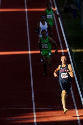 Chris Hammer, pictured in front, is competing in the Paralympic Games in London.